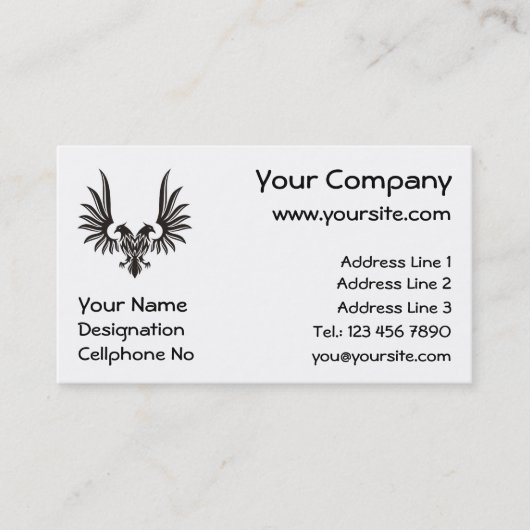 Carte De Visite Aigle à deux têtes (Devant)