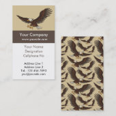 Carte De Visite Aigle Attaquant verticalement (Devant / Derrière)