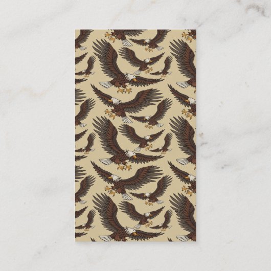 Carte De Visite Aigle Attaquant verticalement (Dos)