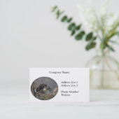 Carte De Visite Aigle avec son bébé (Debout devant)