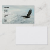 Carte De Visite Aigle chauve et montagnes (Devant / Derrière)