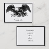 Carte De Visite Aigle de guerre vintage (Devant / Derrière)