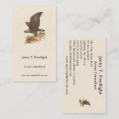 Carte De Visite Aigle d'or (Aquila chrysaetos) NY Bird Image (Devant / Derrière)