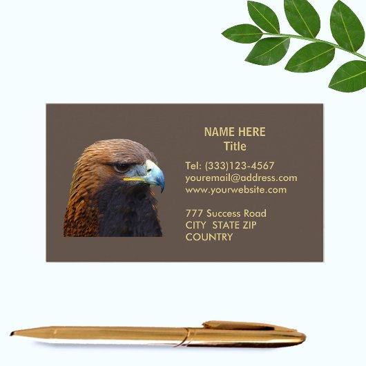 Carte De Visite Aigle d'or en Brown