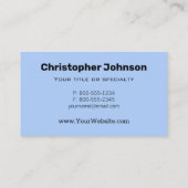 Carte De Visite Aigle et drapeau américains (Dos)