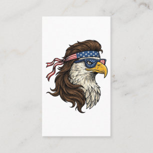 Carte De Visite Aigle patriotique Mullet Gravure vintage vecteur D