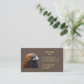 Carte De Visite Aigle royal sur fond marron (Debout devant)