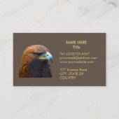 Carte De Visite Aigle royal sur fond marron (Devant)