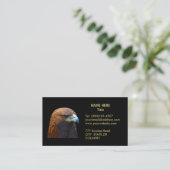 Carte De Visite Aigle Royal sur Fond Noir (Debout devant)