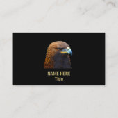 Carte De Visite Aigle Royal sur Fond Noir (Dos)