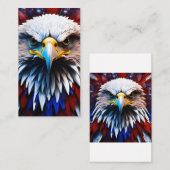 Carte De Visite Aigles fractales patriotiques Tee (Devant / Derrière)