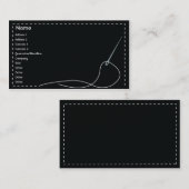 Carte De Visite Aiguille - affaires (Devant / Derrière)