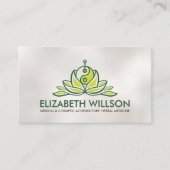 Carte De Visite Aiguille d'acupuncture Yin Yang Lotus (Devant)