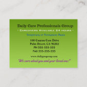 Carte De Visite Aiguille de réconfort  (Dos)