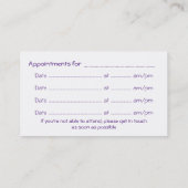 Carte De Visite Aiguille étoilée des bijoux (Dos)