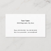 Carte De Visite Aiguille simple sur mesure (Dos)