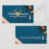 Carte De Visite Aiguilles à coudre dorées | Outils du kit de coutu (Devant / Derrière)