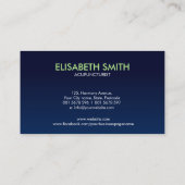 Carte De Visite Aiguilles d'acupuncture, Herbes et Feuilles (Dos)