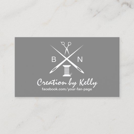 Carte De Visite Aiguilles de couture d'ouvrière couturière et (Devant)