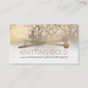 Carte De Visite Aiguilles de tricot de parties scintillant en faux