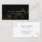 Carte De Visite Aiguilles d'or | Elégant concepteur de mode (Devant / Derrière)