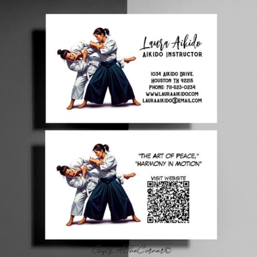 Carte De Visite Aikido Martial Arts Instructor