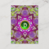 CARTE DE VISITE AILE DE BOUTEILLE ABSTRAITE, MONOGRAMME D'ÉTOILES (Dos)