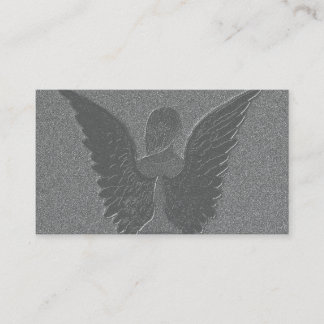 Carte De Visite Ailes argentées d'ange et ange