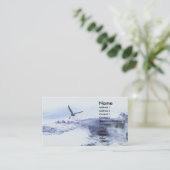 Carte De Visite Ailes au-dessus de l'eau | Aquarelle (Debout devant)