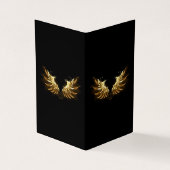 Carte De Visite Ailes d'Ange d'or sur arrière - plan noir (Extérieur)