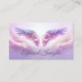 Carte De Visite Ailes d'ange et symbole de l'infini - pastel doux (Devant)