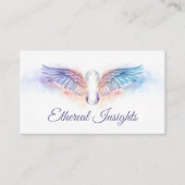 Carte De Visite Ailes d'ange et symbole d'infini - aquarelle (Devant)