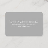 Carte De Visite AILES D'ANGE gris clair blanc (Dos)