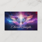 Carte De Visite Ailes d'angle et symbole d'infini (Devant)