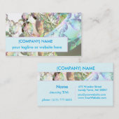 Carte De Visite Ailes de fractale d'abrégé sur cristal d'améthyste (Devant / Derrière)