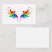 Carte De Visite Ailes fluffy arc-en-ciel (Devant / Derrière)