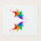 Carte De Visite Ailes fluffy arc-en-ciel (Extérieur déplié)