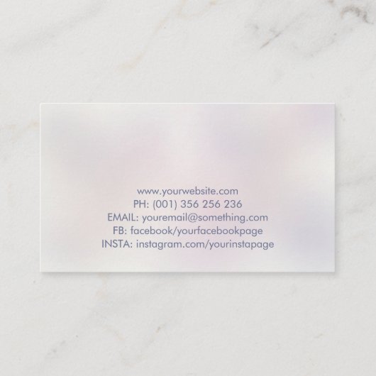 Carte De Visite Ailes papillon - pastel doux abstrait (Dos)