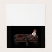 Carte De Visite Aimant d'enrobage de bagage à vapeur Portrai (Extérieur déplié)