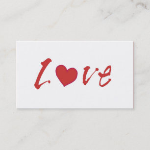 Carte De Visite AIMER avec coeur - Agence de rencontres ou Personn