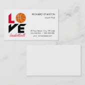 Carte De Visite Aimer le basket-ball (Devant / Derrière)