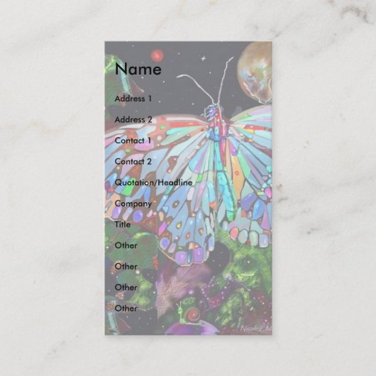 Carte De Visite Aimez la Terre ! (Devant)