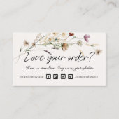Carte De Visite Aimez votre commande Petite entreprise Insérer une (Devant)