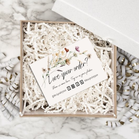 Carte De Visite Aimez votre commande Petite entreprise Insérer une