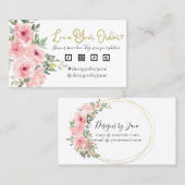 Carte De Visite Aimez votre commande Petite entreprise Insérer une (Devant / Derrière)