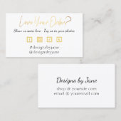 Carte De Visite Aimez votre commande Petite entreprise Insérer une (Devant / Derrière)