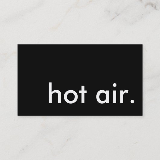 Carte De Visite air chaud. (SOLDE) (Devant)