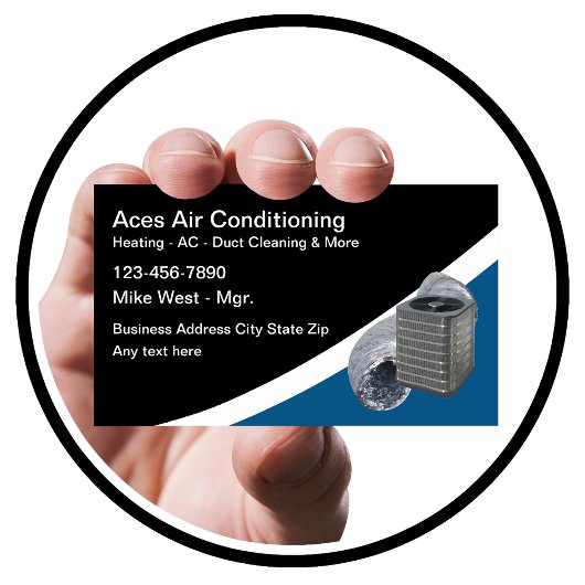 Carte De Visite Air Conditioning And Heating Services