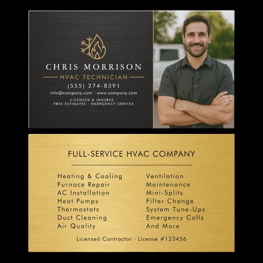 Carte De Visite Air Conditioning Cooling HVAC Photo