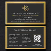 Carte De Visite Air Conditioning & Heating Tech QR Code